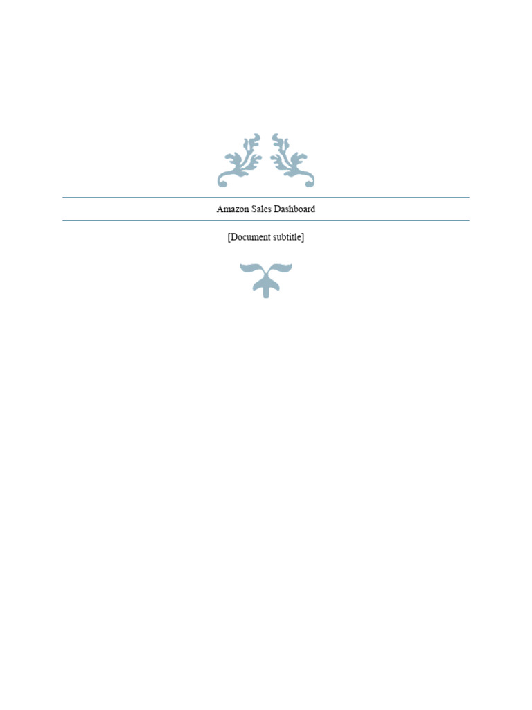 Amazon sales dashboard pdf business business economics