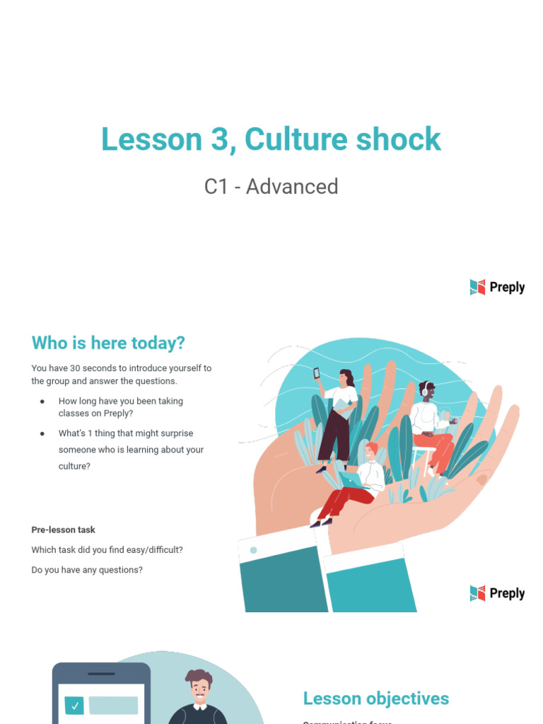 C1GL03 Lesson+3,+Culture+shock | PDF | Experience | Vocabulary