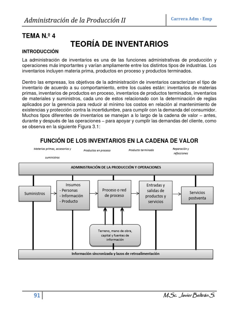 Control de Inventarios | PDF | Jefe de operaciones | Negocios económicos