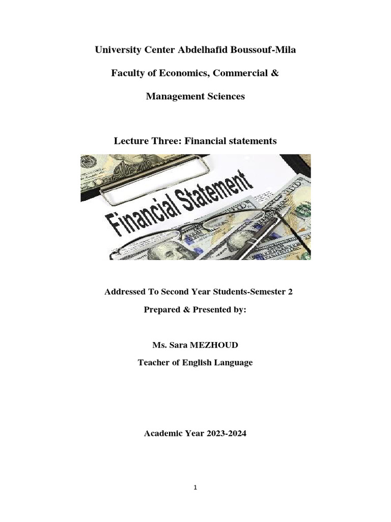 Understanding Financial Statements Basics | PDF | Financial Statement ...