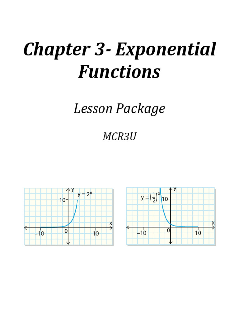 chapter+3+exponential+functions+LESSON+package+STUDENT | PDF ...