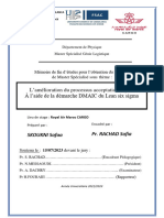 Rapport Projet Fin d'études Intitulé : L’amélioration du processus acceptation export  À l’aide de la démarche DMAIC du Lean six sigma