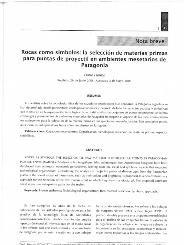 HERMO (2008) Rocas Como Simbolos | PDF