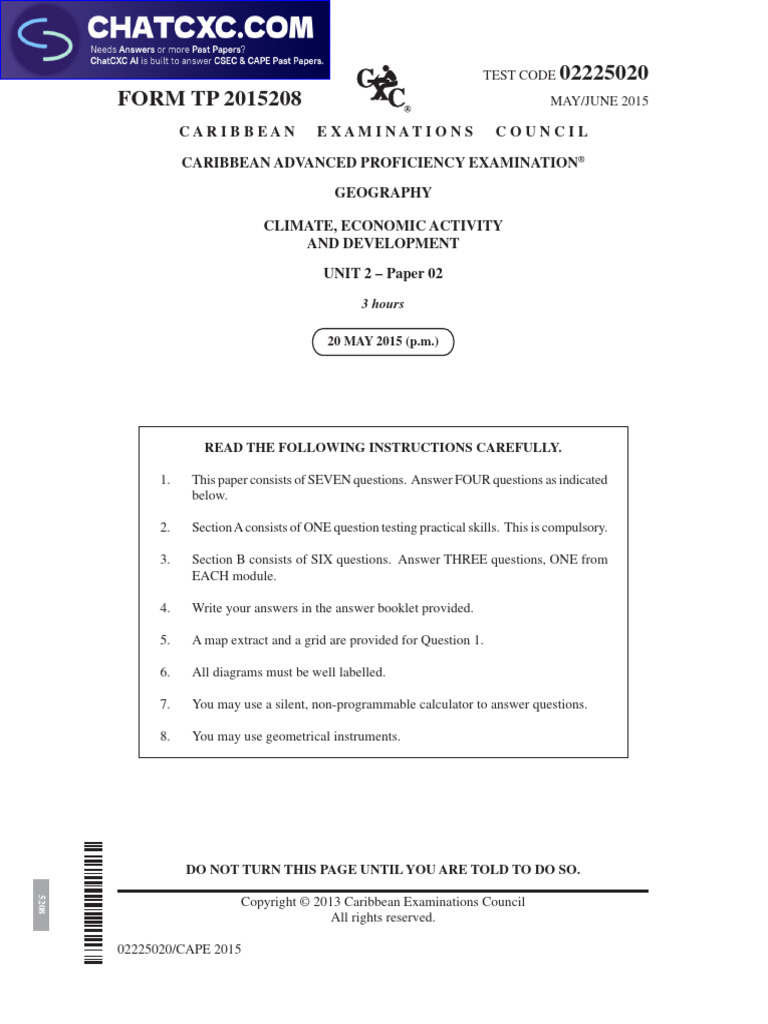 Geography 2015 U2 P2 Pdf Developing Country Carbon Dioxide
