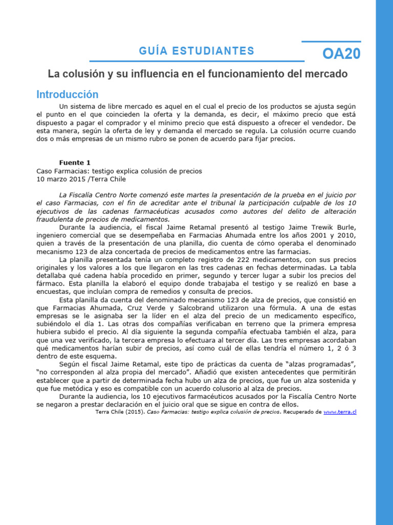 Colusión en el Mercado: Casos Reales | PDF | Precios | Mercado (economía)