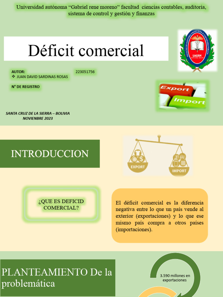 Déficit Comercial | PDF | Inflación | Balanza comercial