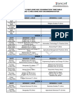 SACAI NSC May June 2024 Timetable