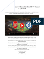 Arsenal Vs Chelsea Fre Streaming