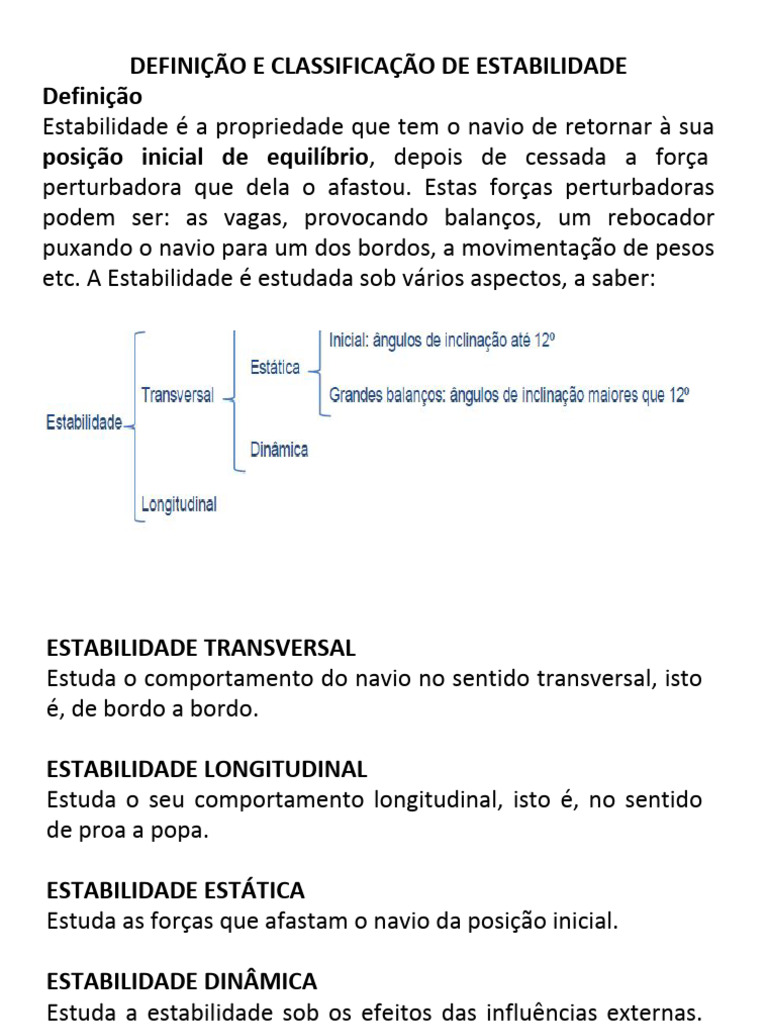 Estabilidade de Navios: Definições e Tipos | PDF | Flutuabilidade | Navios