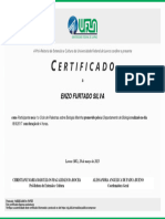 Certificado 1o Ciclo de Palestras Sobre Biologia Marinha