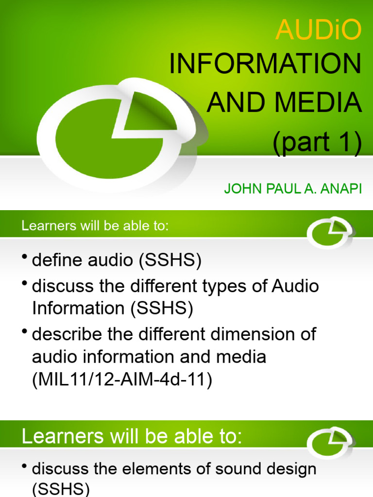 Understanding Audio Information and Media | PDF | Computer Data Storage ...
