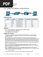 12.9.2 Lab - Configure IPv6 Addresses On Network Devices