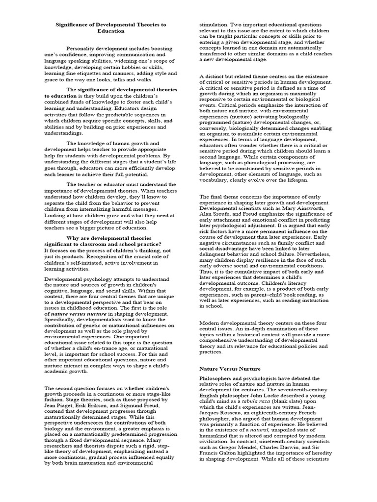 LEARNING THEORY DEVELOPMENTAL PSYCHOLOGY visual data 5