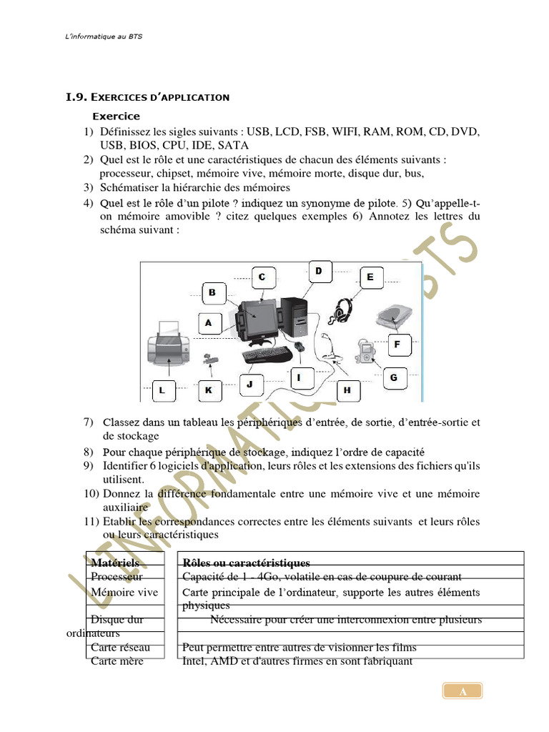 Exercices d'informatique pour débutants | PDF | Mémoire (informatique ...
