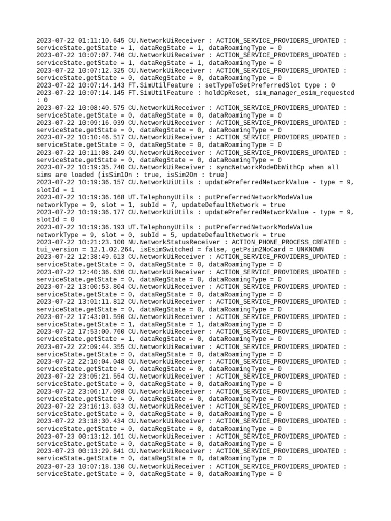 Network State Updates Log 2023 | PDF