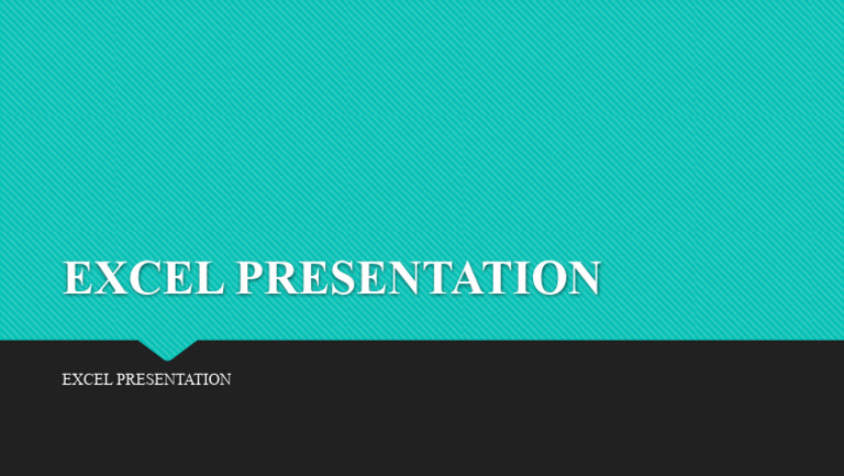 Excel Presentation | PDF