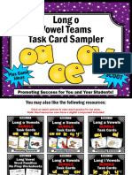 Long o Vowel Teams Task Card Sampler: Promoting Success For You and Your Students!