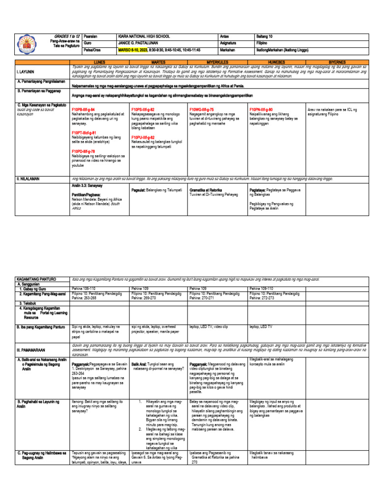 3RD Quarter 3RD Week Fil.10 | PDF