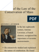 History of the Law of the Conservation of Mass