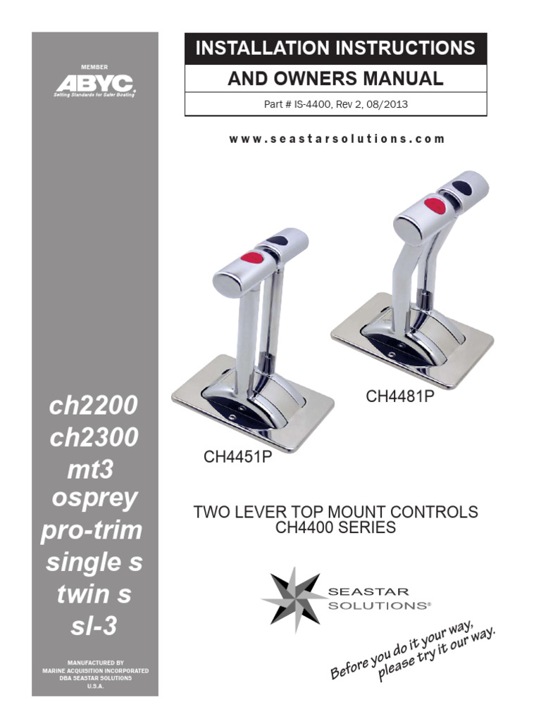 CH4400 Controls Rev.2 IS 4400 | PDF | Screw | Switch