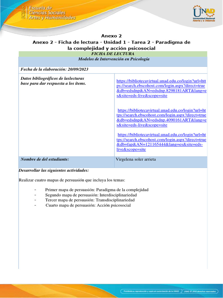 Modelos de Intervencion en Psicologia | PDF | Interdisciplinariedad ...