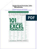 Textbook 101 Most Popular Excel Formulas John Michaloudis Ebook All Chapter PDF
