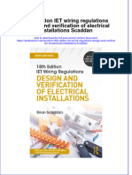 Textbook 18Th Edition Iet Wiring Regulations Design and Verification of Electrical Installations Scaddan Ebook All Chapter PDF