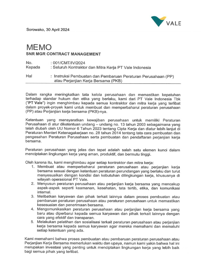 Memo Instruksi Pembuatan Pp Pkb Apl 2024 Pdf