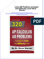 Download textbook 320 Ap Calculus Ab Problems Arranged By Topic And Difficulty Level Steve Warner ebook all chapter pdf 