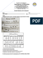 Third Periodical Test in Mapeh 5