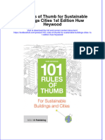Download pdf 101 Rules Of Thumb For Sustainable Buildings Cities 1St Edition Huw Heywood ebook full chapter 