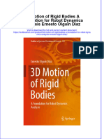 Textbook 3D Motion of Rigid Bodies A Foundation For Robot Dynamics Analysis Ernesto Olguin Diaz Ebook All Chapter PDF