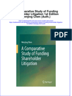 Download textbook A Comparative Study Of Funding Shareholder Litigation 1St Edition Wenjing Chen Auth ebook all chapter pdf 