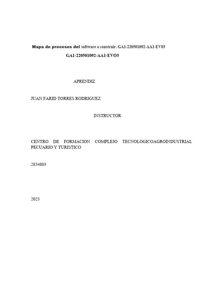 Mapa de Prosesos de Sofware | PDF | Desarrollo de software | Software