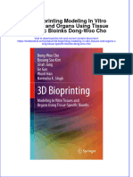 Download pdf 3D Bioprinting Modeling In Vitro Tissues And Organs Using Tissue Specific Bioinks Dong Woo Cho ebook full chapter 