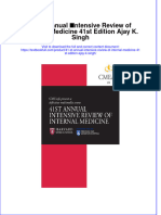 Download textbook 41 St Annual Intensive Review Of Internal Medicine 41St Edition Ajay K Singh ebook all chapter pdf 