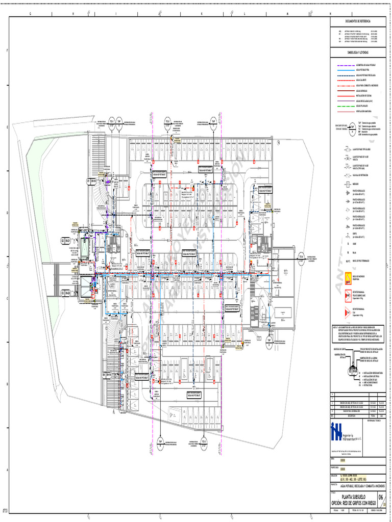 Planta Subsuelo Red De Grifos Con Riego Pdf Ingeniería Química