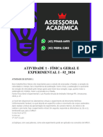 Atividade 1 - Física Geral e Experimental i - 52 2024