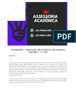 Atividade 1 - Linhas de Transmissão de Energia Elétrica - 52 2024