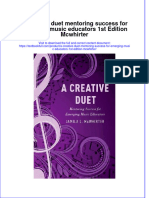 Download textbook A Creative Duet Mentoring Success For Emerging Music Educators 1St Edition Mcwhirter ebook all chapter pdf 