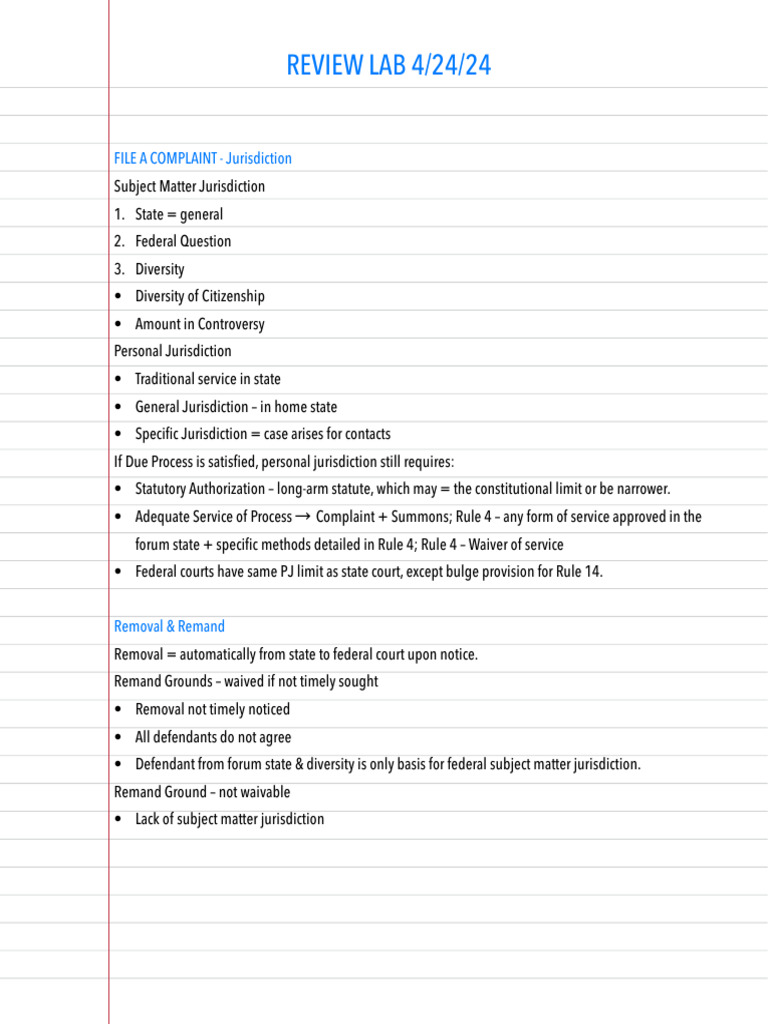 CIV PRO Final Exam Review Short Summary | PDF
