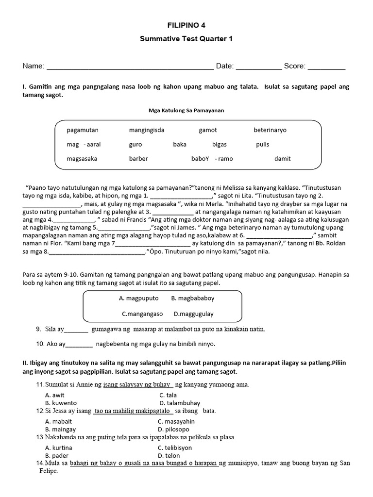 Fil Summative | PDF