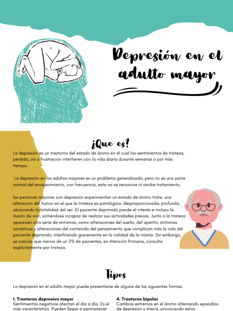 Depresión en Adultos Mayores: Causas y Tratamientos | PDF | Trastorno ...