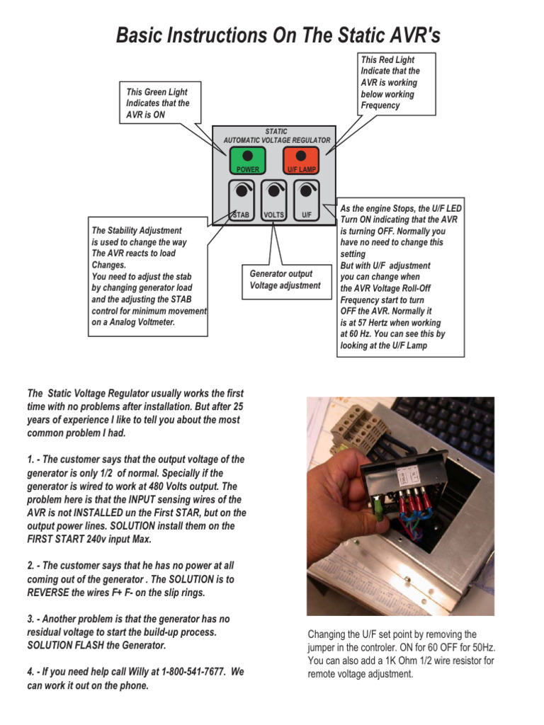 Static AVR Troubleshooting Guide | PDF | Electronics | Electric Power
