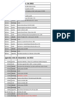 Agenda Novembro e Dezembro