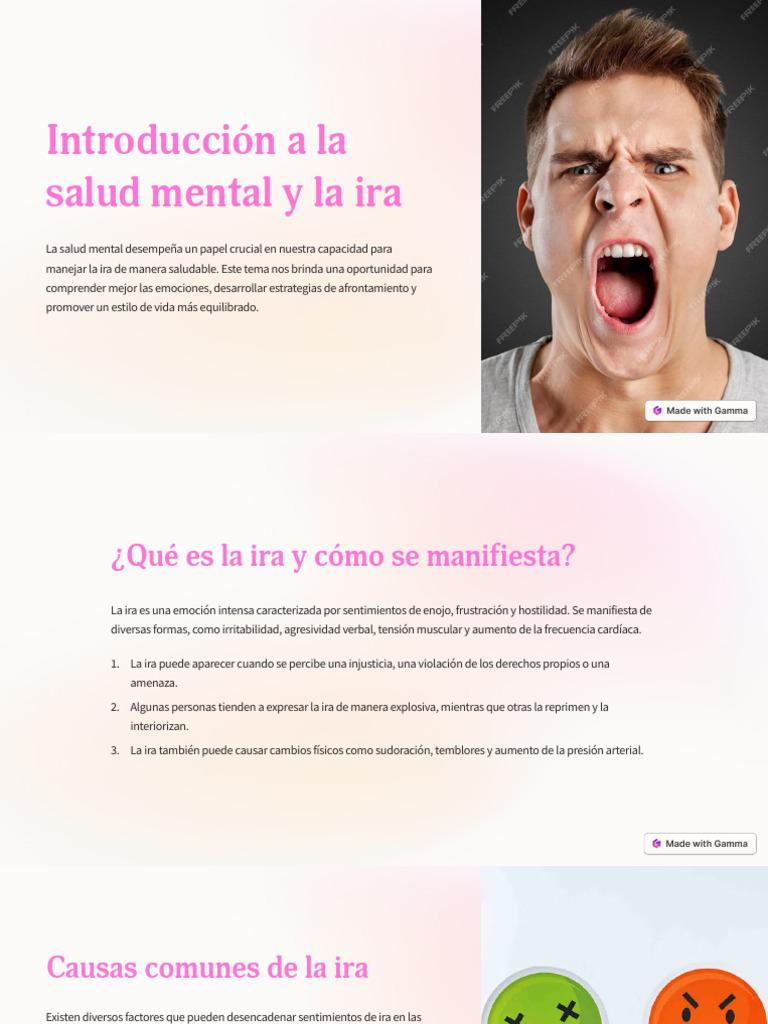 Manejo Saludable de la Ira y Salud Mental | PDF | Ira | Las emociones