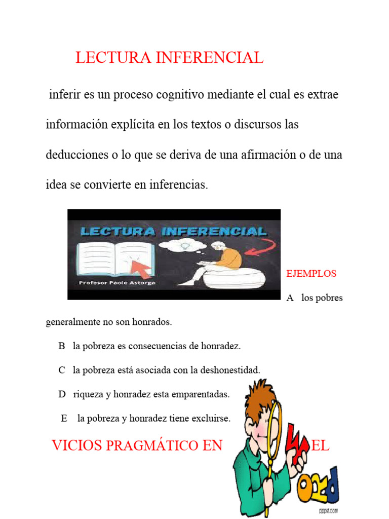Lectura Inferencial | PDF | Razonamiento deductivo | Inferencia