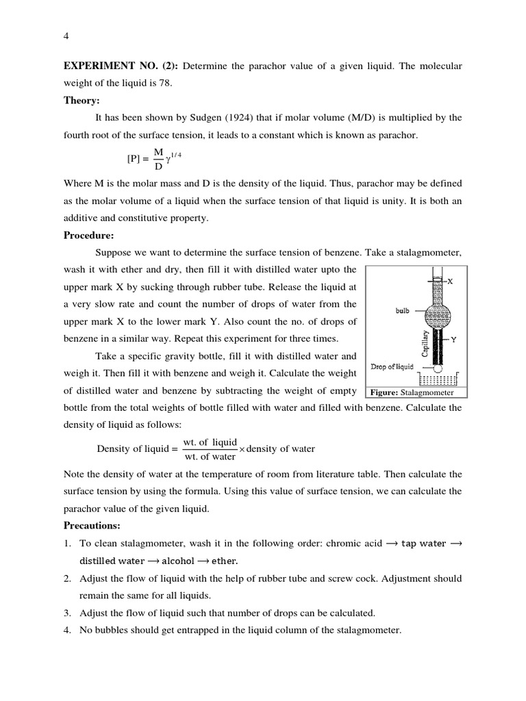 Experiment 2 Pdf Density Liquids