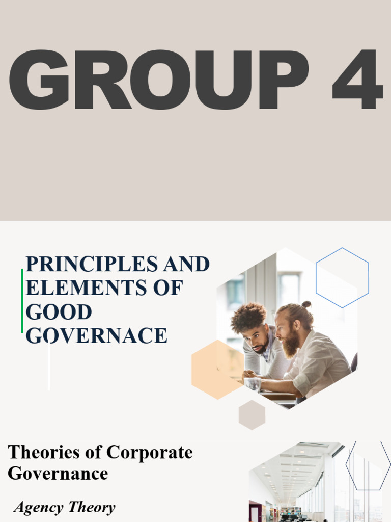 Principles and Elements of Good Governace | PDF | Corporate Governance ...