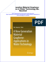 Textbook A New Generation Material Graphene Applications in Water Technology Mu Naushad Ebook All Chapter PDF